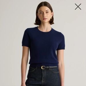 ✨NWT ✨Quince Mongolian Cashmere Tee -True Navy